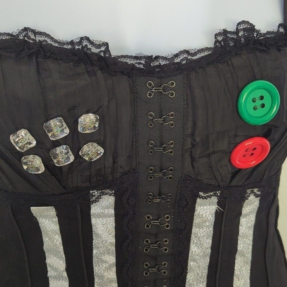 Royal Bones by Daang Sexy Corset Bustier Goth Punk Dress Style 101103 Size Large - Picture 4 of 10